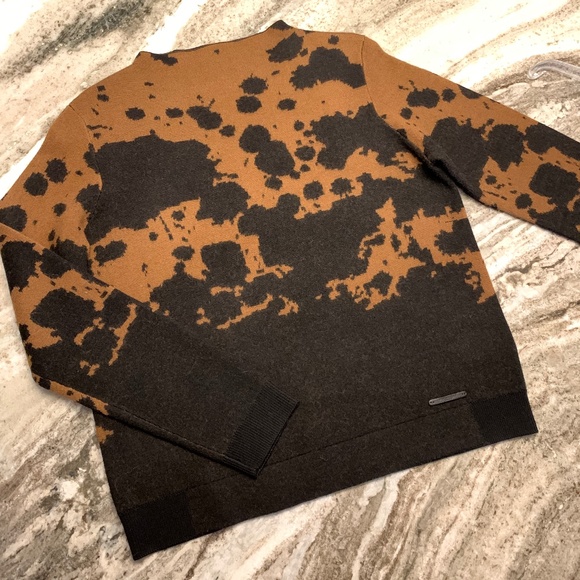 Burberry – Soft Wool Black and Brown Patterned Sweater Sz L. Excellent condition - Picture 1 of 9
